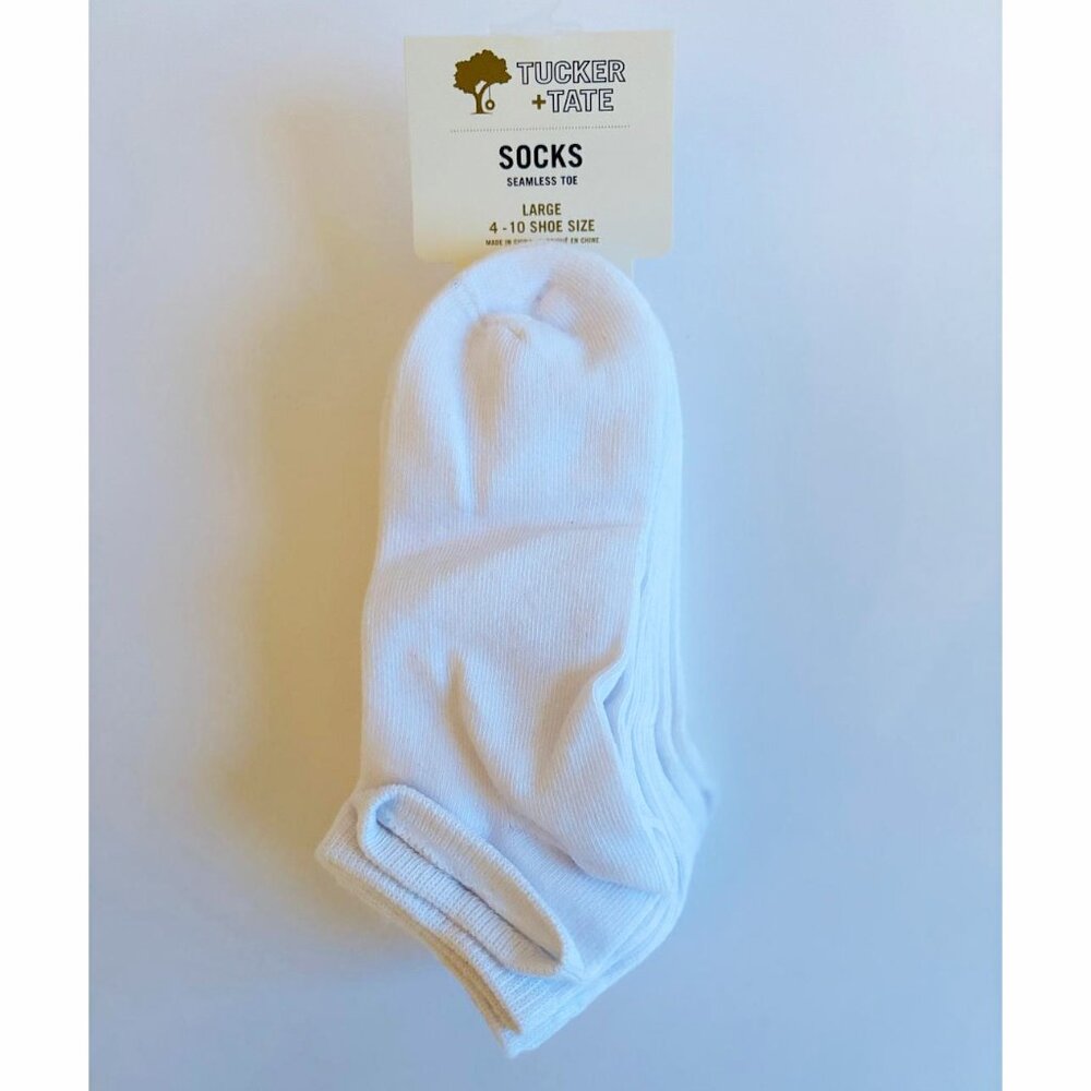 NWT Tucker + Tate (Nordstrom Brand) White 6-Pack Low Cut Socks